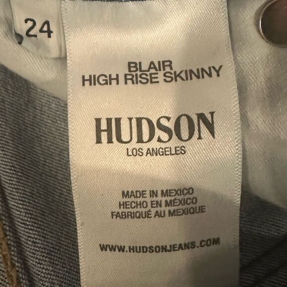 Hudson size 24 blue skinny jeans high rise Blair - Picture 4 of 6